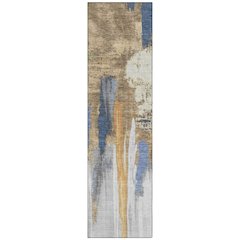 Machine Washable Indoor/Outdoor Chantille Navy 2'3" x 7'6" Runner Rug