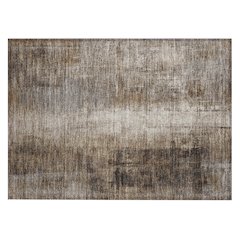 Machine Washable Indoor/Outdoor Chantille Brown 1'8" x 2'6" Rug