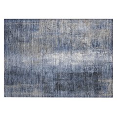 Machine Washable Indoor/Outdoor Chantille Navy 1'8" x 2'6" Rug