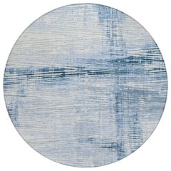 Machine Washable Indoor/Outdoor Chantille Sky 8' x 8' Round Rug