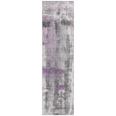 Machine Washable Indoor/Outdoor Chantille Purple 2'3" x 7'6" Runner Rug