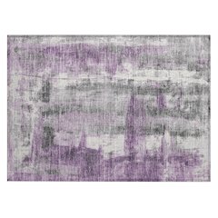 Machine Washable Indoor/Outdoor Chantille Purple 1'8" x 2'6" Rug