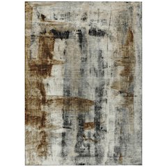 Machine Washable Indoor/Outdoor Chantille Taupe 2'6" x 3'10" Rug