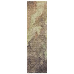 Machine Washable Indoor/Outdoor Chantille Mocha 2'3" x 7'6" Runner Rug