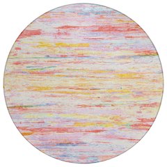 Machine Washable Indoor/Outdoor Chantille Coral 8' x 8' Round Rug