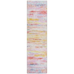 Machine Washable Indoor/Outdoor Chantille Coral 2'3" x 7'6" Runner Rug