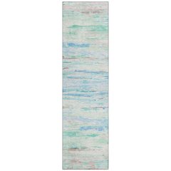 Machine Washable Indoor/Outdoor Chantille Teal 2'3" x 7'6" Runner Rug