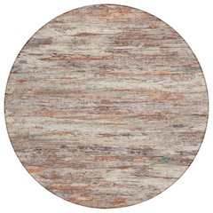 Machine Washable Indoor/Outdoor Chantille Terracotta 8' x 8' Round Rug