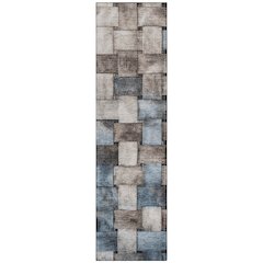 Machine Washable Indoor/Outdoor Chantille Taupe 2'3" x 7'6" Runner Rug