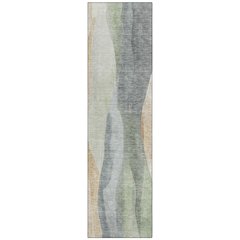 Machine Washable Indoor/Outdoor Chantille Aloe 2'3" x 7'6" Runner Rug