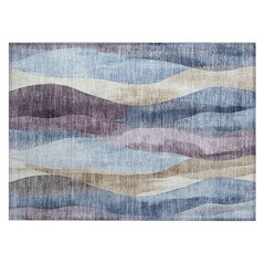 Machine Washable Indoor/Outdoor Chantille Denim 1'8" x 2'6" Rug