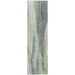 Machine Washable Indoor/Outdoor Chantille Fern 2'3" x 7'6" Runner Rug