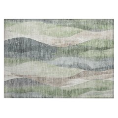 Machine Washable Indoor/Outdoor Chantille Fern 1'8" x 2'6" Rug
