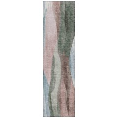 Machine Washable Indoor/Outdoor Chantille Salmon 2'3" x 7'6" Runner Rug