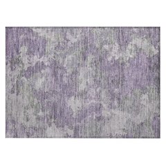 Machine Washable Indoor/Outdoor Chantille Purple 1'8" x 2'6" Rug