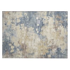 Machine Washable Indoor/Outdoor Chantille Gold 1'8" x 2'6" Rug