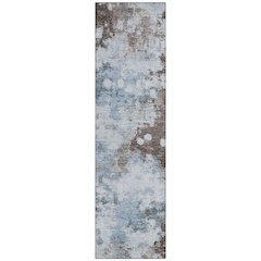Machine Washable Indoor/Outdoor Chantille Sky 2'3" x 7'6" Runner Rug