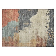 Machine Washable Indoor/Outdoor Chantille Paprika 1'8" x 2'6" Rug