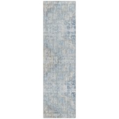 Machine Washable Indoor/Outdoor Chantille Denim 2'3" x 7'6" Runner Rug