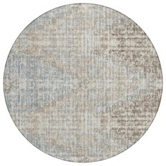 Machine Washable Indoor/Outdoor Chantille Putty 8' x 8' Round Rug