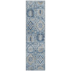 Machine Washable Indoor/Outdoor Chantille Denim 2'3" x 7'6" Runner Rug