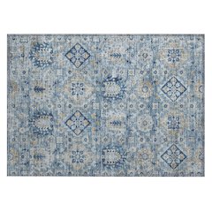 Machine Washable Indoor/Outdoor Chantille Denim 1'8" x 2'6" Rug