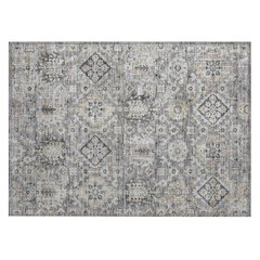 Machine Washable Indoor/Outdoor Chantille Gray 1'8" x 2'6" Rug