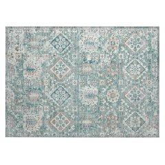 Machine Washable Indoor/Outdoor Chantille Seafoam 1'8" x 2'6" Rug