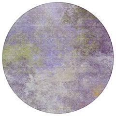 Machine Washable Indoor/Outdoor Chantille Purple 8' x 8' Round Rug