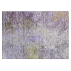 Machine Washable Indoor/Outdoor Chantille Purple 1'8" x 2'6" Rug