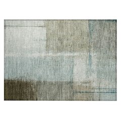 Machine Washable Indoor/Outdoor Chantille Seafoam 1'8" x 2'6" Rug