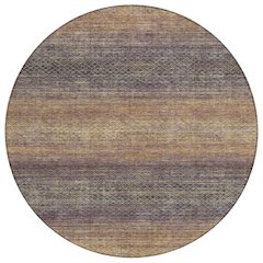 Machine Washable Indoor/Outdoor Chantille Eggplant 8' x 8' Round Rug