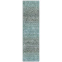 Machine Washable Indoor/Outdoor Chantille Teal 2'3" x 7'6" Runner Rug