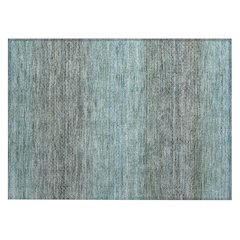 Machine Washable Indoor/Outdoor Chantille Teal 1'8" x 2'6" Rug