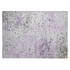 Machine Washable Indoor/Outdoor Chantille Lavender 1'8" x 2'6" Rug