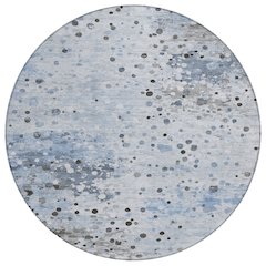 Machine Washable Indoor/Outdoor Chantille Sky 8' x 8' Round Rug
