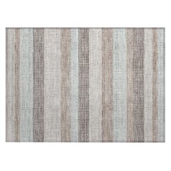 Machine Washable Indoor/Outdoor Chantille Taupe 1'8" x 2'6" Rug