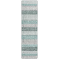 Machine Washable Indoor/Outdoor Chantille Teal 2'3" x 7'6" Runner Rug