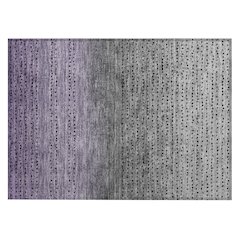 Machine Washable Indoor/Outdoor Chantille Purple 1'8" x 2'6" Rug