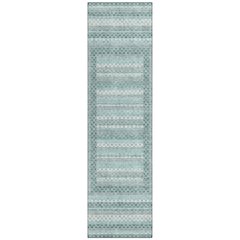 Machine Washable Indoor/Outdoor Chantille Teal 2'3" x 7'6" Runner Rug