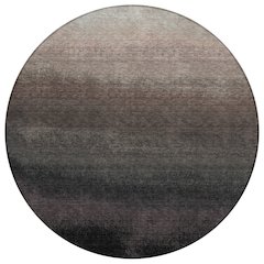 Machine Washable Indoor/Outdoor Chantille Black 8' x 8' Round Rug