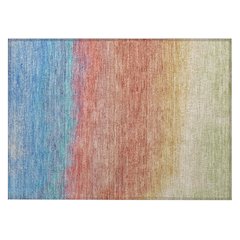 Machine Washable Indoor/Outdoor Chantille Coral 1'8" x 2'6" Rug