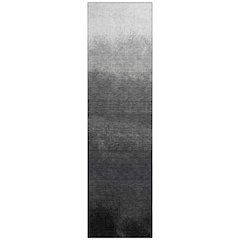 Machine Washable Indoor/Outdoor Chantille Gray 2'3" x 7'6" Runner Rug