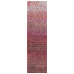 Machine Washable Indoor/Outdoor Chantille Red 2'3" x 7'6" Runner Rug