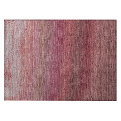 Machine Washable Indoor/Outdoor Chantille Red 1'8" x 2'6" Rug
