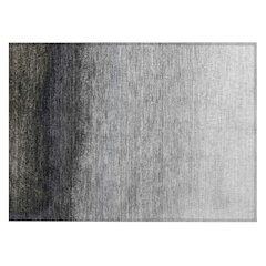 Machine Washable Indoor/Outdoor Chantille Silver 1'8" x 2'6" Rug