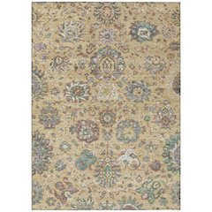 Machine Washable Indoor/Outdoor Chantille Gold 2'6" x 3'10" Rug