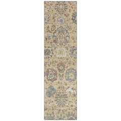 Machine Washable Indoor/Outdoor Chantille Gold 2'3" x 7'6" Runner Rug