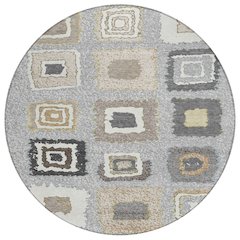 Machine Washable Indoor/Outdoor Chantille Gray 8' x 8' Round Rug