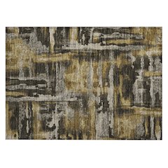 Machine Washable Indoor/Outdoor Chantille ACN2015 Coffee 1'8" x 2'6" Rug